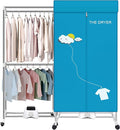 Portable Dryer, 110V 1000W Electric Clothes Dryer Machine, Double Layer