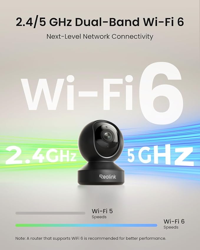 REOLINK Smart 4K UHD Pan & Tilt Dual-Band Wi-Fi 6 Indoor Security Camera