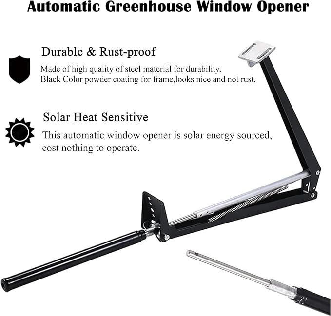 Automatic Window Opener for Greenhouse Solar Sensitive Auto Greenhouse Vent