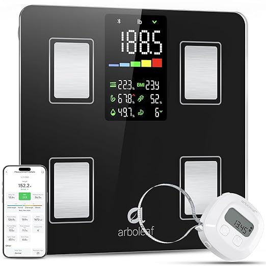 arboleaf Smart Scale and Tape Measure, Body Fat Measuring Tape and Smart Scale