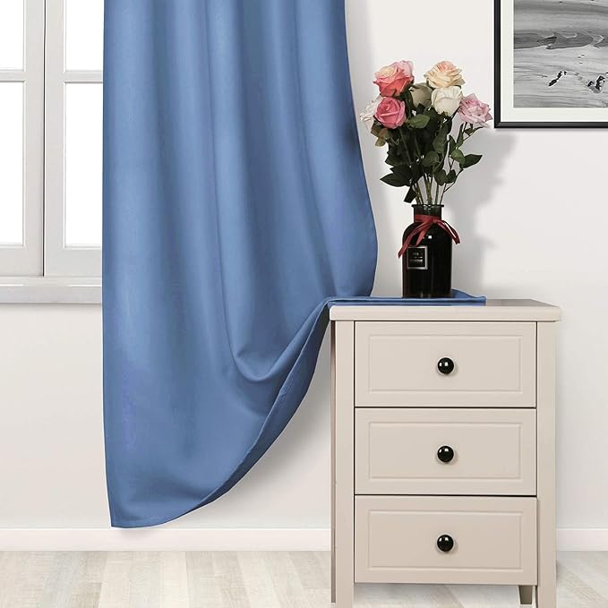 DWCN Dusty Blue Blackout Curtains