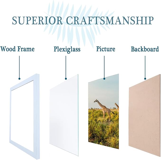TKYGU 11x17 Picture Frame Set of 3, Wooden Frame 11by17 Wall Gallery Poster