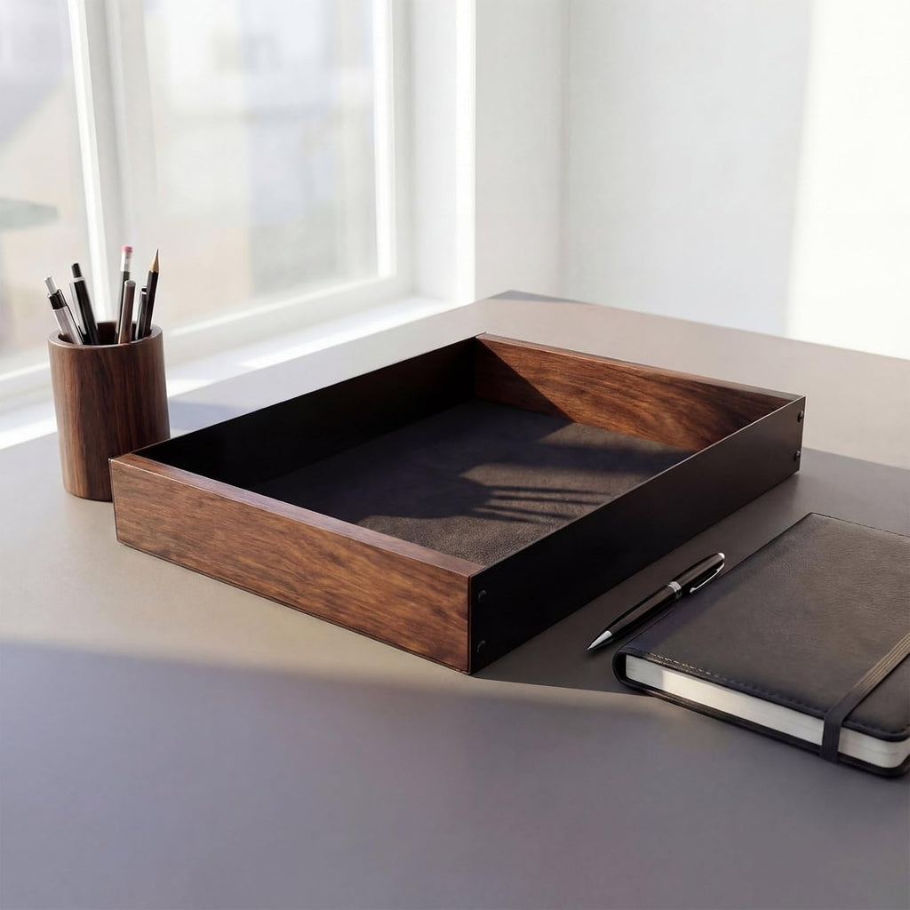 geelin 2 pack desk drawer organizer, valet tray on a desk or shelf