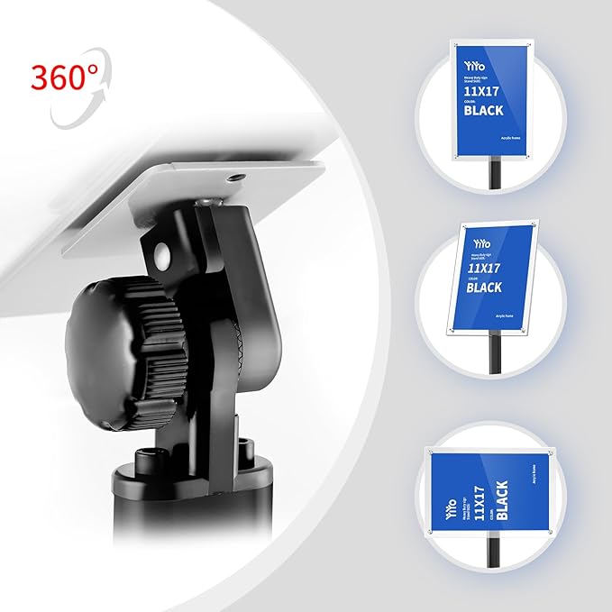 YIYO Sign Stand Poster Stand，adjustable heavy duty pedestal Sign Holder Floor