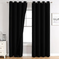 ChrisDowa 100% Blackout Curtains 108 inch Long
