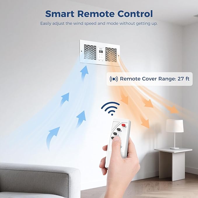 ALORAIR Room to Room Fan with Remote Control, 300CFM Through Wall Ventilation