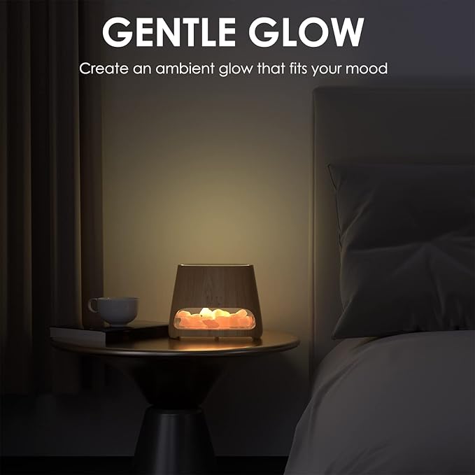SALKING 2-in-1 Ultrasonic Essential Oil Diffuser & Himalayan Salt Lamp