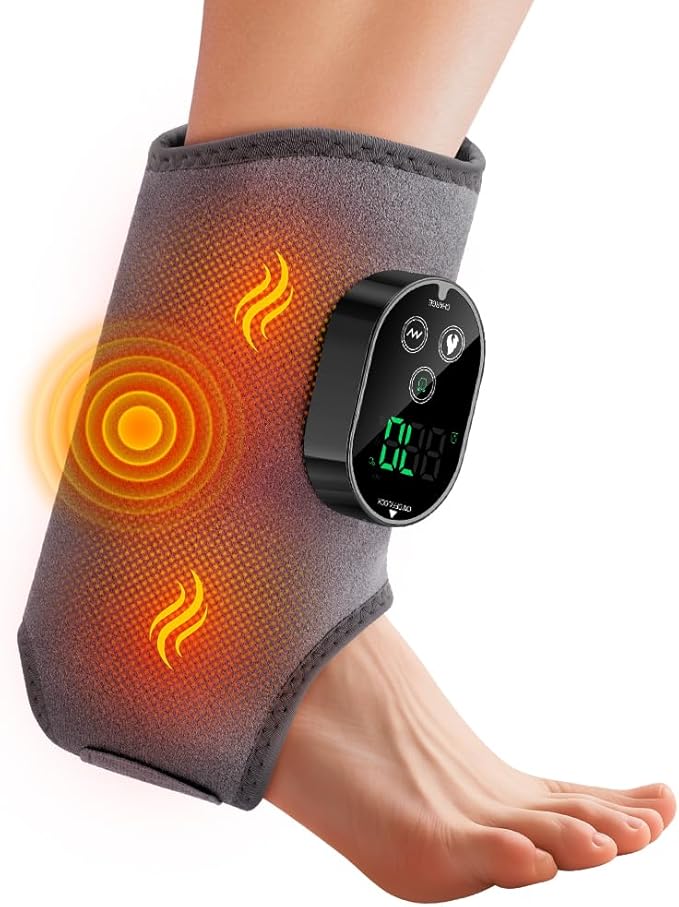 Foot and Ankle Massager for Pain Relief, Ankle Heating Pad Foot Renew Triple