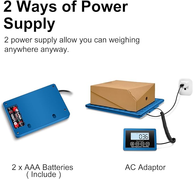 Fuzion Shipping Scale, 440LBs x 10g Postal Scale, Durable Alloy Steel Platform