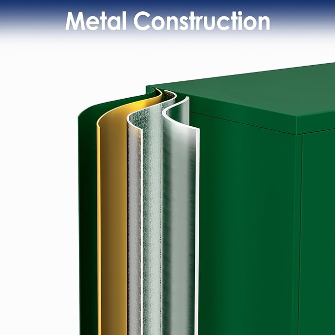 35" H Metal Garage Storage Cabinet, Rolling Tool Cabinet