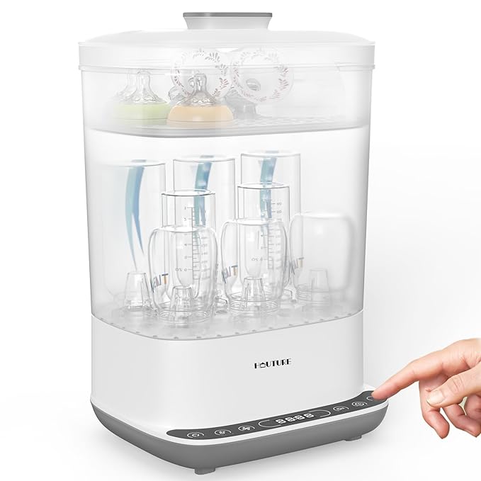 HAUTURE Bottle Sterilizer and Dryer, 6-in-1 Baby Bottle Sterilizer, 10 Bottles