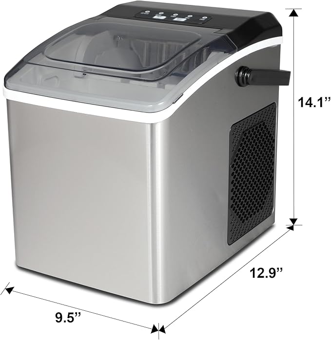 Koolatron Countertop Ice Maker – Maquina para Hacer Hielo en Casa, Nugget Ice