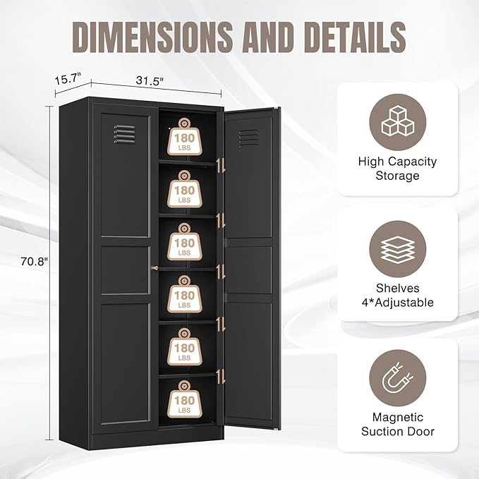 Yizosh Metal Storage Cabinet