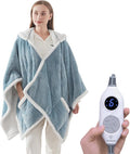 Westinghouse Wearable Heated Throw Blanket, Electric Heated Wrap Poncho Shawl