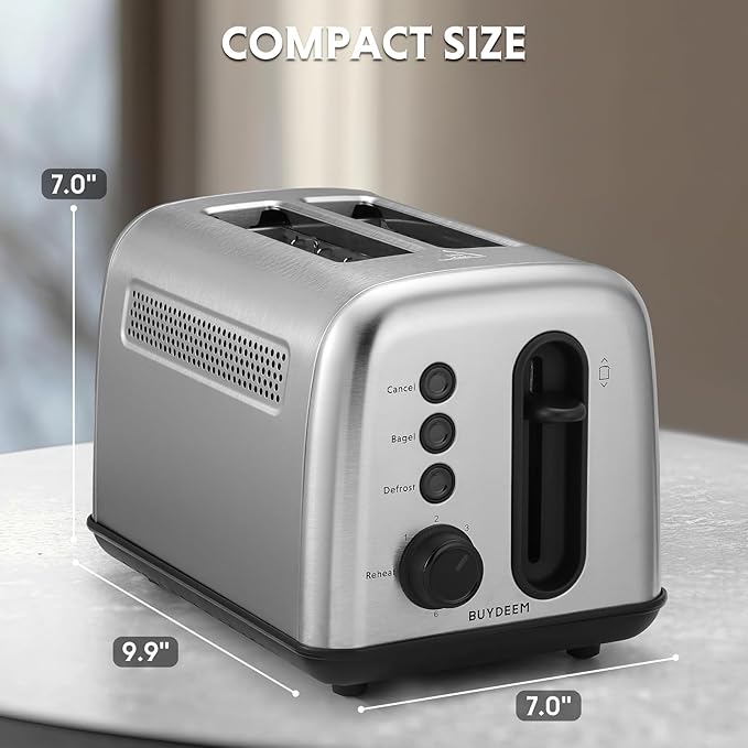 BUYDEEM DT420 2 Slice Toaster, Stainless Steel Toaster