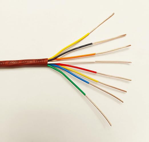 EASTWIRE 18/8 50ft Thermostat Wire, Solid Copper Wire, 18 Gauge Conductor