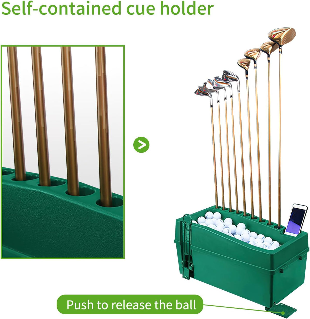 JJM Automatic Golf Ball Dispenser for Indoor Simulators and Golf Training