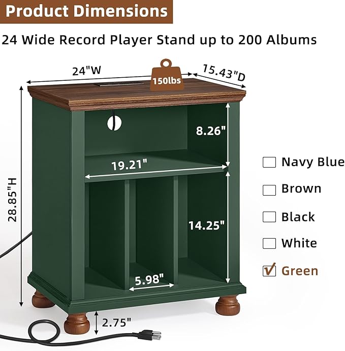 Joaxswe Record Player Stand