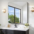 FORBATH 30x30 Inch Silver Bathroom Mirror