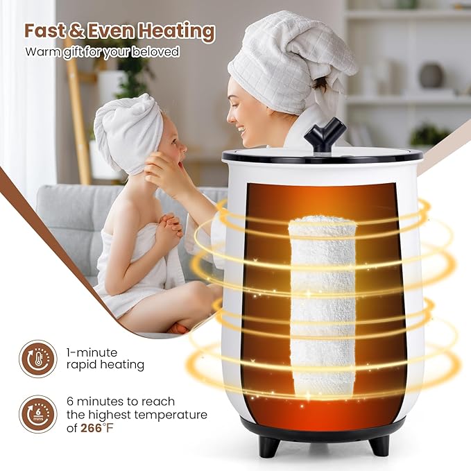 Tangkula Towel Warmer Bucket, 23L Large Luxury Bucket-Style Towel Warmer