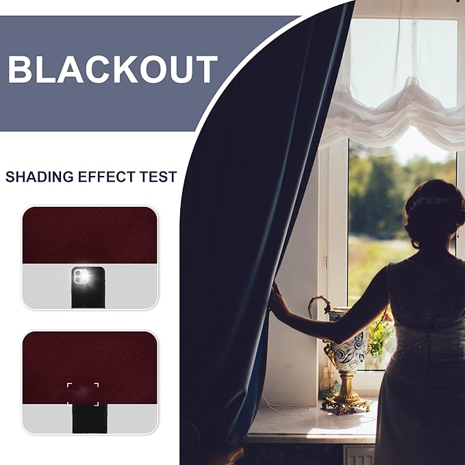 JIUZHEN Christmas Blackout Curtains (Set of 2)