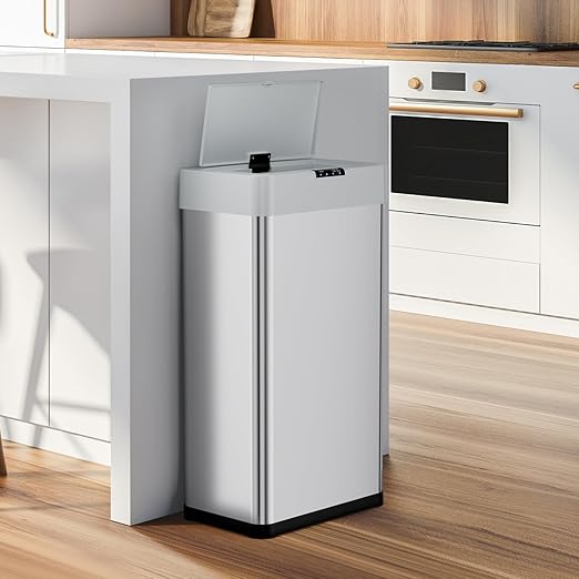 AthLike Sensor Trash Can, Touchless Motion Sensor Trash Bin, Smart Automatic