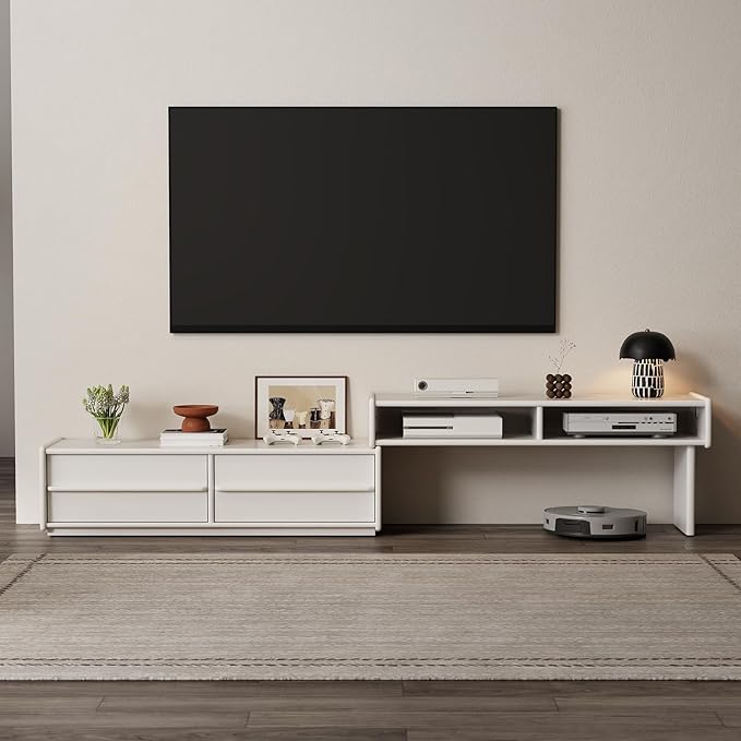 YQJJGL Solid Wood TV Stand for TVs up to 65 Inch， Walnut TV Stand