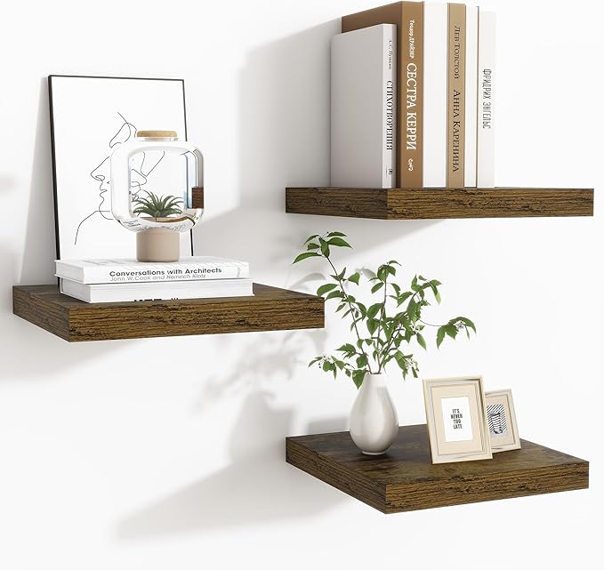 Fun Memories Floating Shelves for Wall (Set of 3)