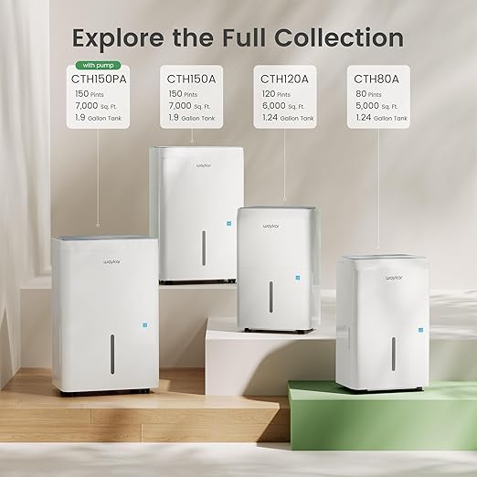 Waykar 150 Pint 2025 Energy Star Dehumidifier