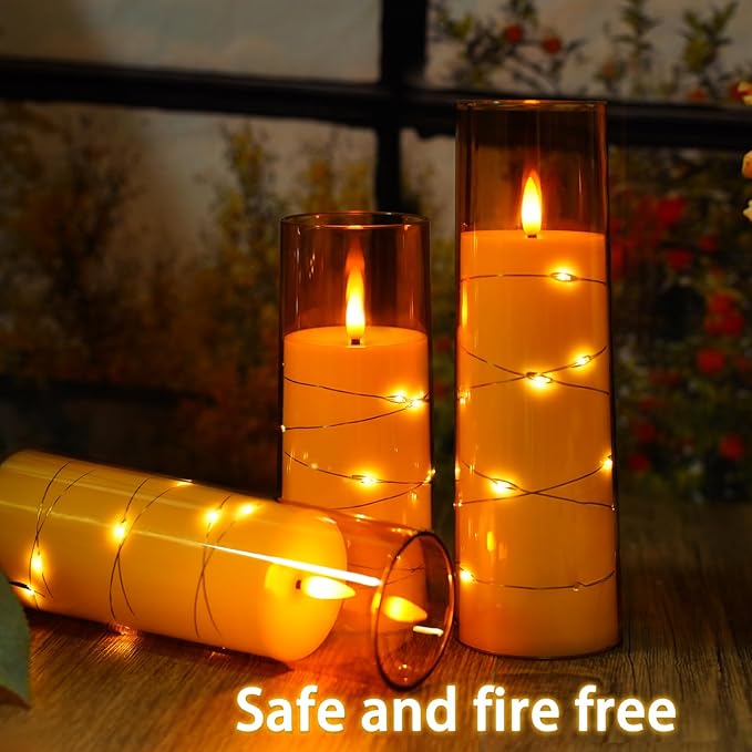 Flickering Flameless LED Candles, Battery Operated Candles 9 Pcs