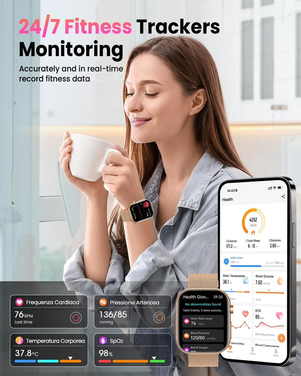 smart watch for men women,1.96" hd amoled fitness, package contents