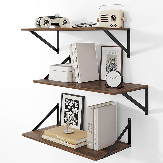 Heimlove 24" W x 12" D Wall Shelves (Set of 3)