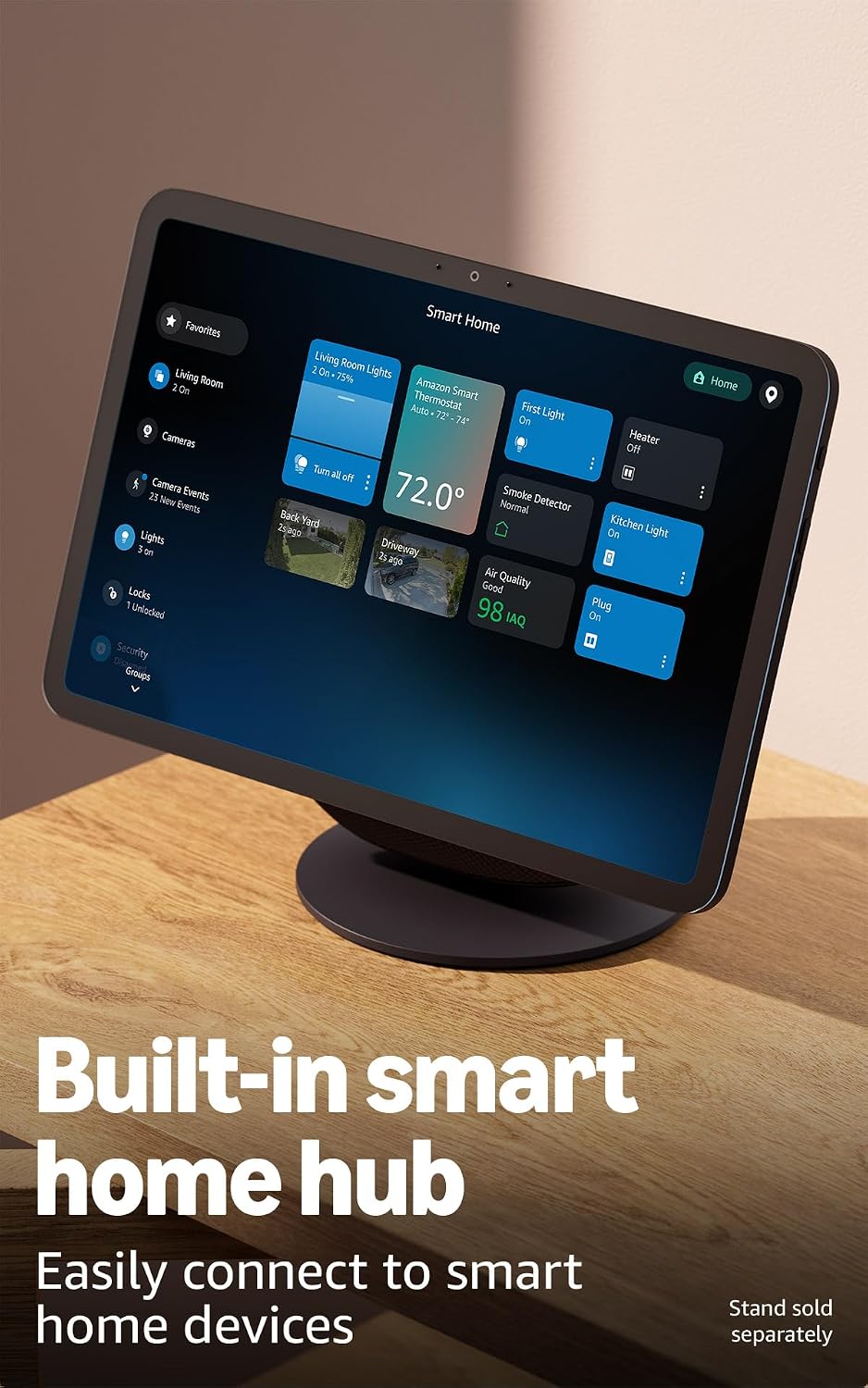 Amazon Adjustable Stand | Designed for Amazon Echo Show 8 & 11 (2025 releases, sold separately) | Graphite