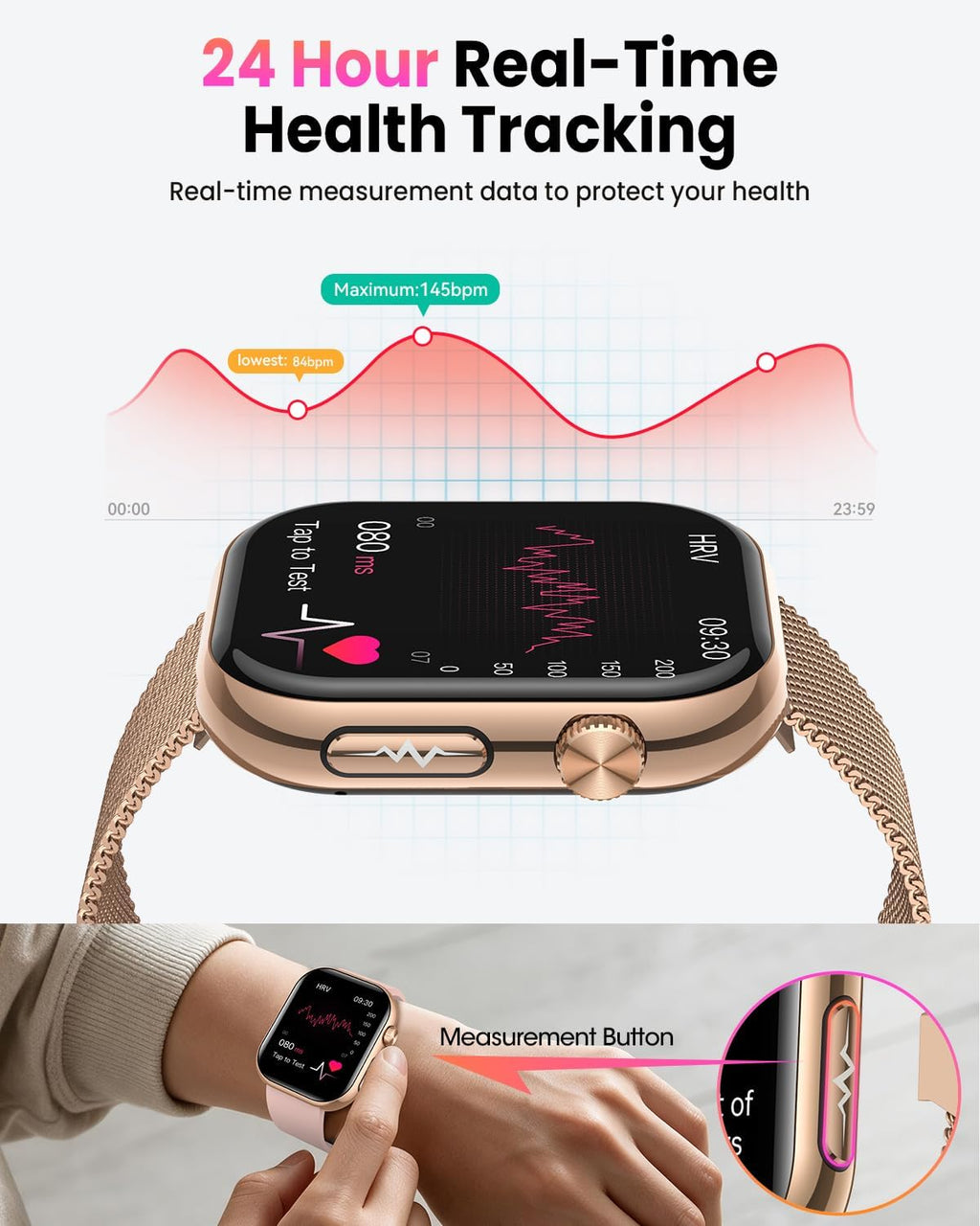 smart watch for men women,1.96" hd amoled fitness, close-up detail