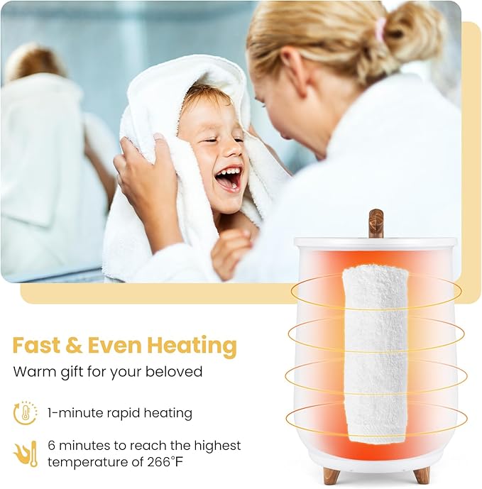 Tangkula Towel Warmer Bucket, 23L Large Luxury Bucket-Style Towel Warmer
