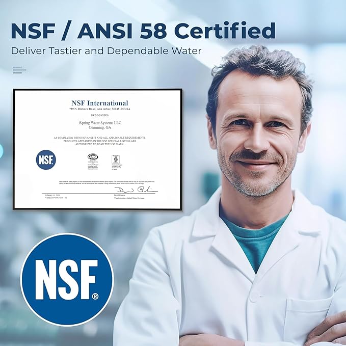 iSpring RO500-BN, NSF Certified Tankless RO Reverse Osmosis Water Filtration