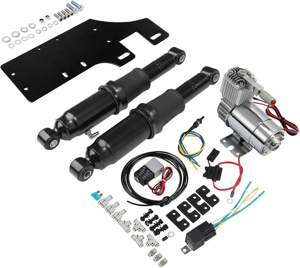 tct-motorparts rear air ride suspension fit for harley on a desk or shelf