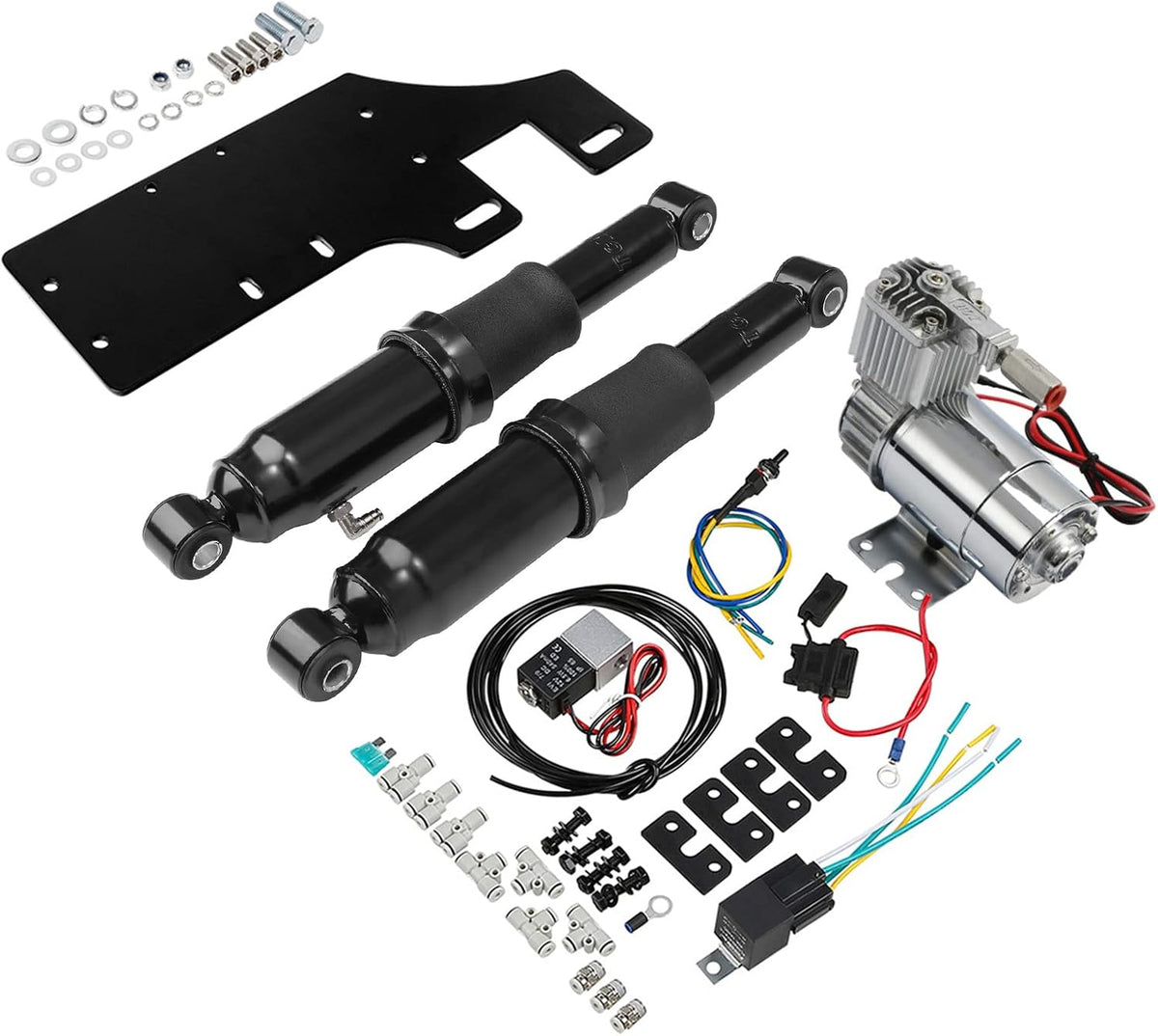 tct-motorparts rear air ride suspension fit for harley on a desk or shelf