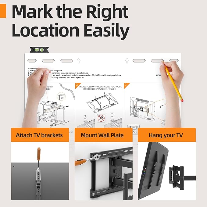 IWORKBOARD 75 85 inch Full Motion TV Wall Mount