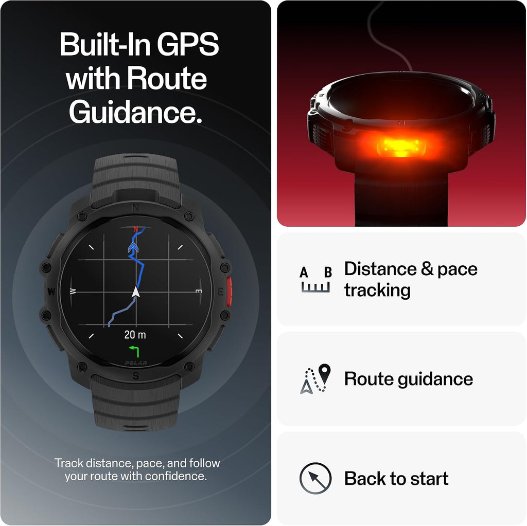 Polar Street X – GPS Running Sports Watch – Rugged Waterproof – 170+ Sport Profiles – 10 Day Battery – AMOLED Display – Wrist Based Heart Rate Monitor – Built-in Flashlight