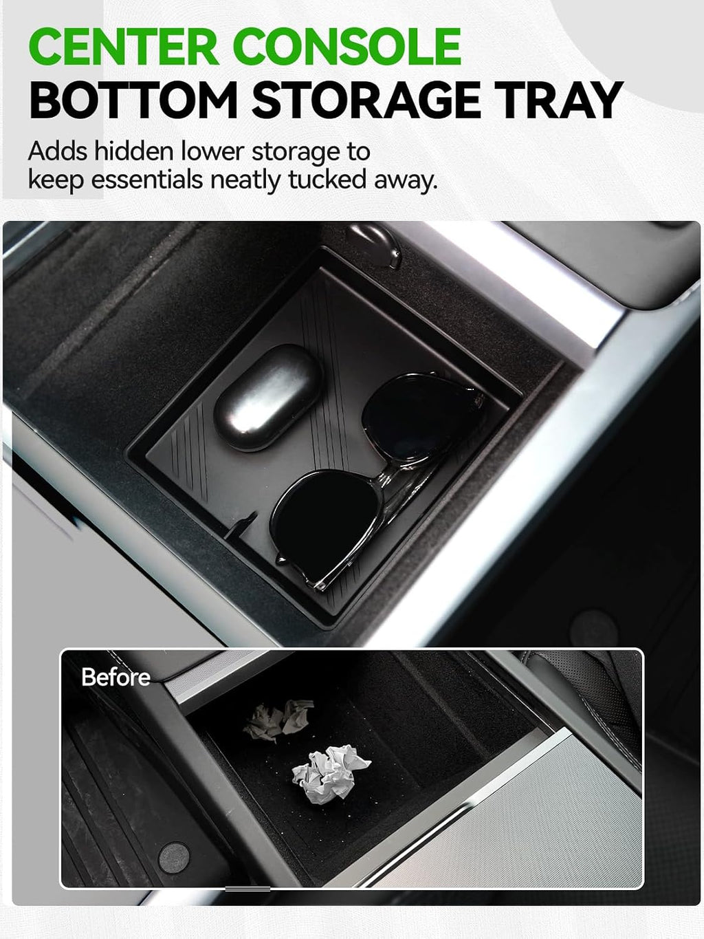 Center Console Organizer for 2024-2026 Tesla Model 3 Highland