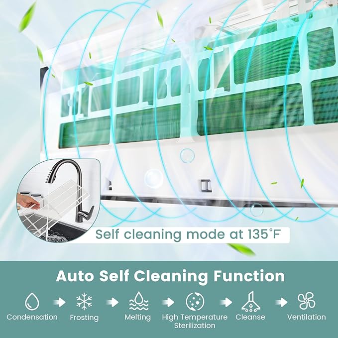 RELAX4LIFE Mini Split Ac/Heating System, 24000 BTU Ductless Mini Split Air