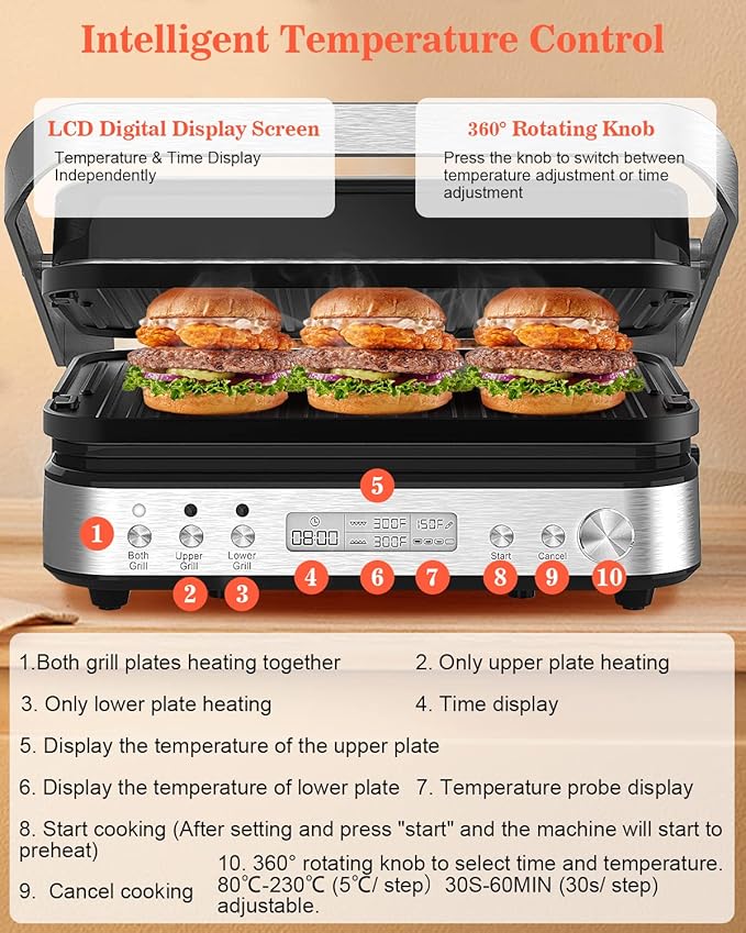 Panini Press Grill Sandwich Maker