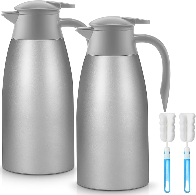 Norme 2 Pcs Thermal Coffee Carafe Insulated Stainless Steel Coffee Carafe