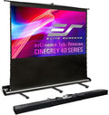 Elite Screens ezCinema Tab-Tension CineGrey 4D, 123-inch 16:9, Manual Floor