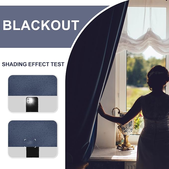 JIUZHEN Blackout Curtains for Bedroom (Set of 2)