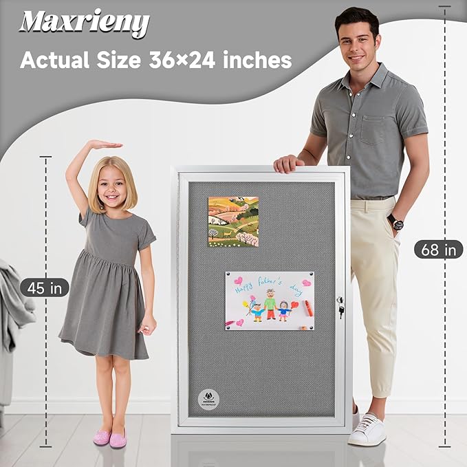 Outdoor Weatherproof Enclosed Fabric Bulletin Board, Noticeboard Case