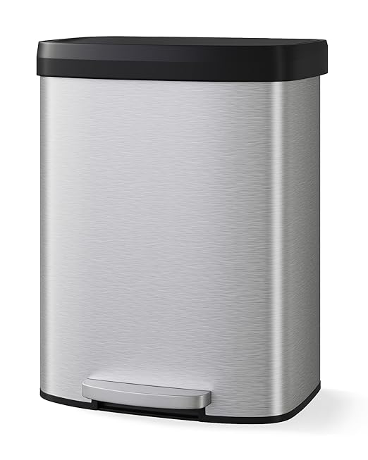 Garvee 16 gal / 60 L Stainless Steel Trash Can