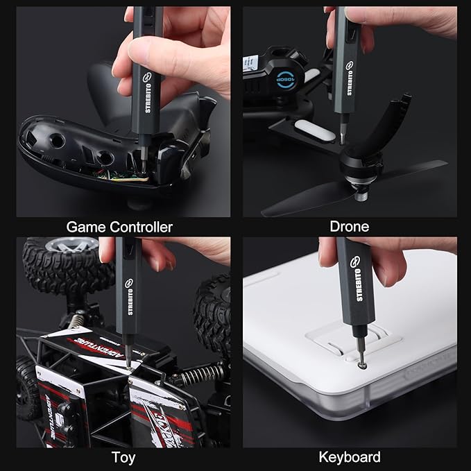 STREBITO Electric Screwdriver Upgraded 155 in 1 Mini Electric Cordless