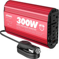 300 Watt Pure Sine Wave Car Power Inverter, PD30W USB-C and QC 3.0 Fast Charger Car Converter Adapter for Smartphones Laptops Tablets Starlink